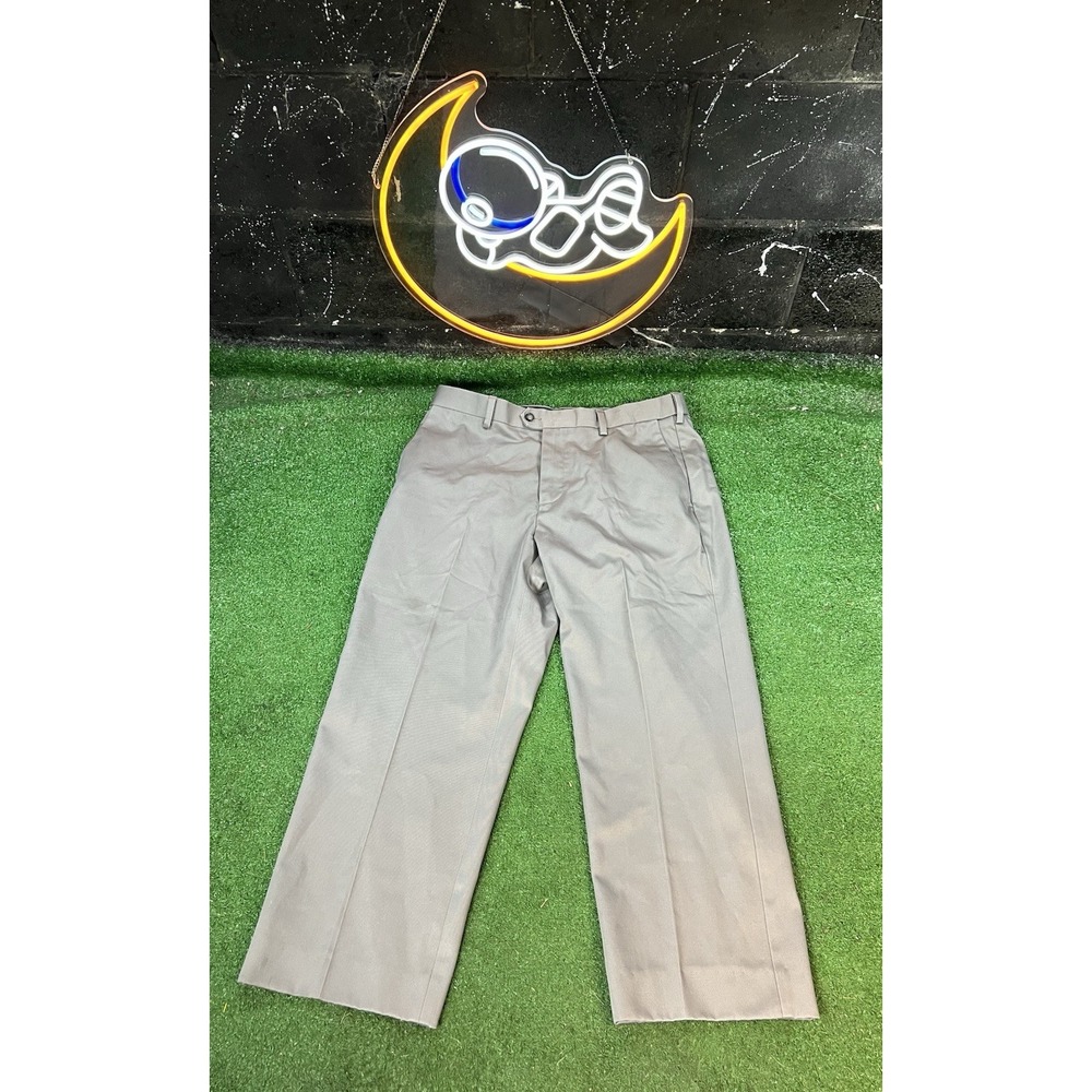 Croft & Barrow Pants Mens Size 34 x‎ 29 Straight Gray Cotton Khakis Chinos
